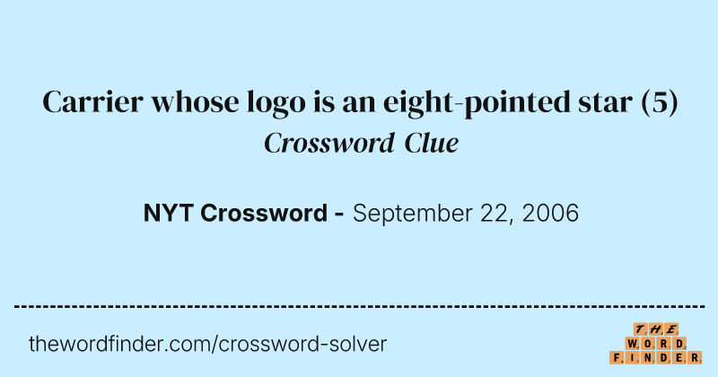 Carrier whose logo is an eight-pointed star crossword clue image