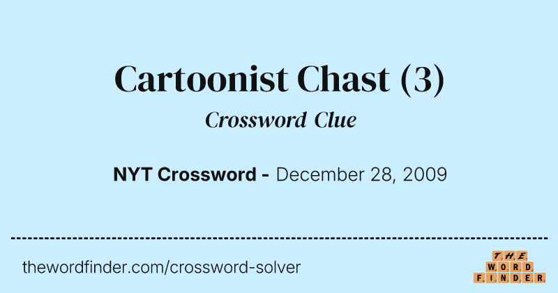 Cartoonist Chast crossword clue image