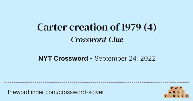 Carter creation of 1979 crossword clue image