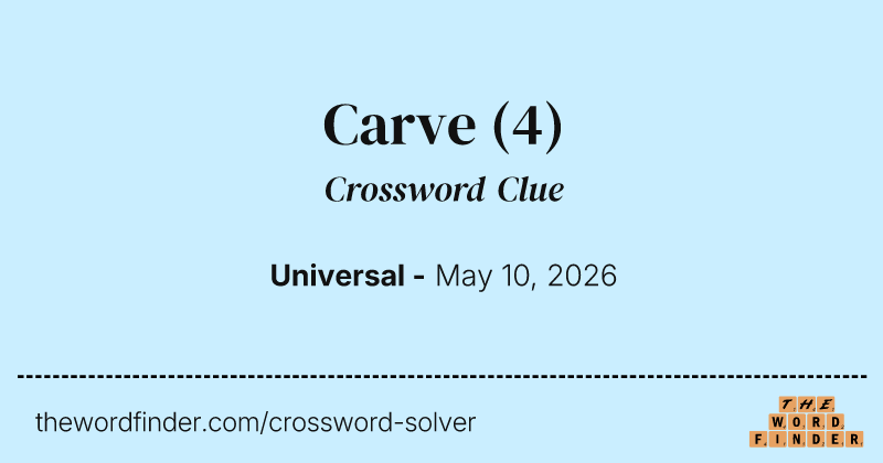 Carve crossword clue image