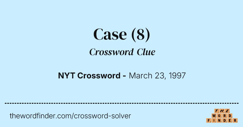 Case crossword clue image