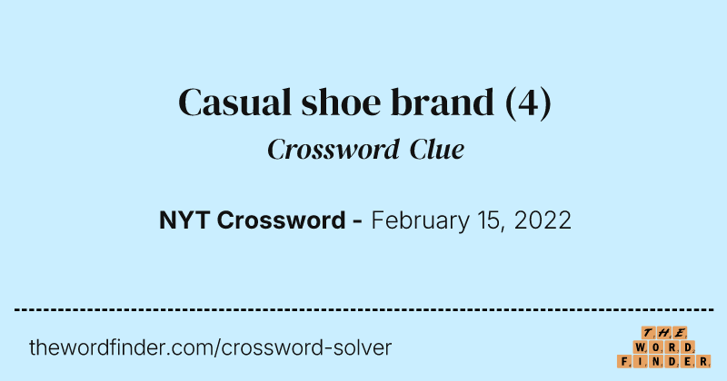 Casual shoe brand crossword clue image
