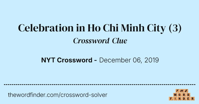 Celebration in Ho Chi Minh City crossword clue image