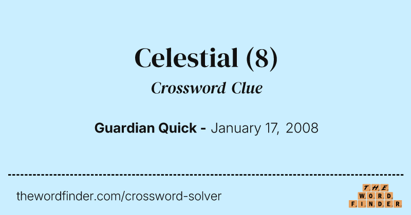 Celestial crossword clue image
