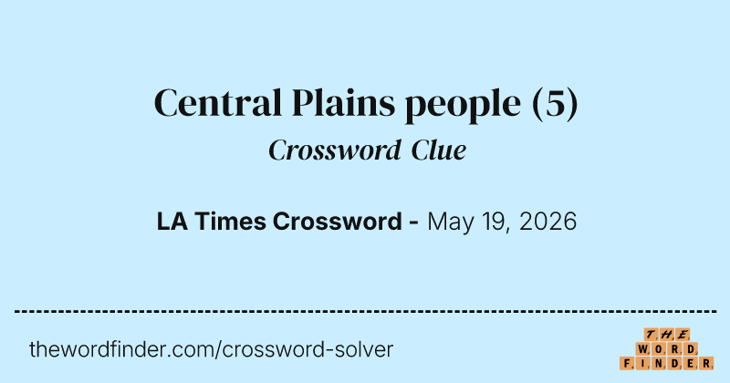 Central Plains people crossword clue image