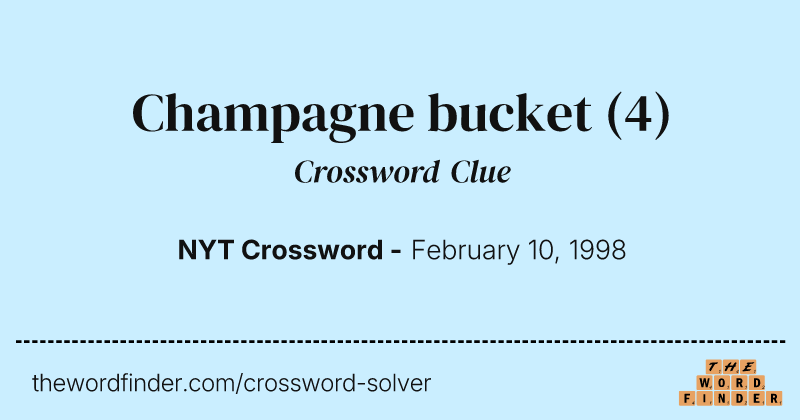 Champagne bucket crossword clue image