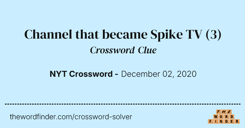 Channel that became Spike TV crossword clue image