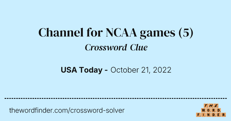 Channel for NCAA games crossword clue image