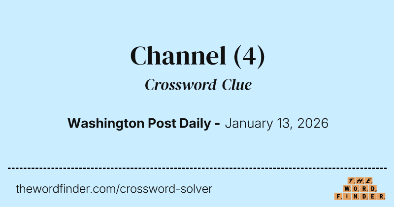 Channel crossword clue image