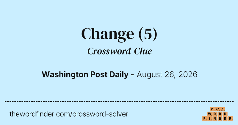 Change crossword clue image
