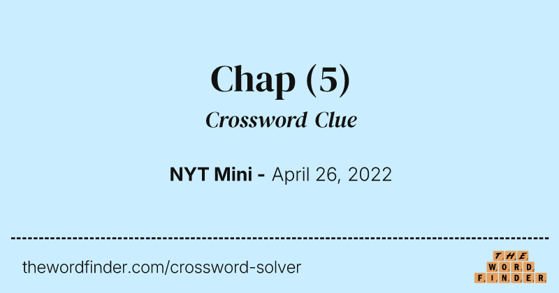Chap crossword clue image