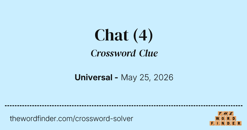 Chat crossword clue image