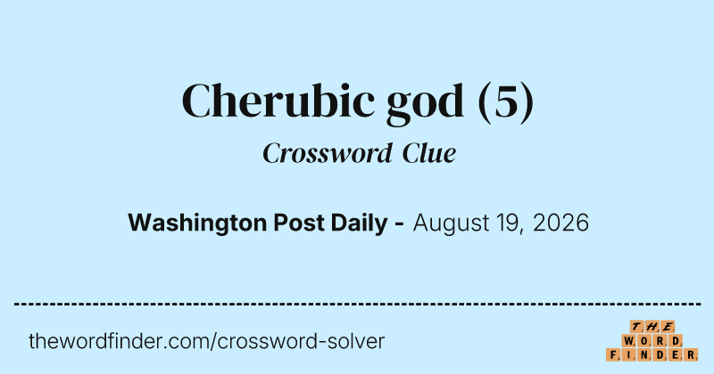 Cherubic god crossword clue image