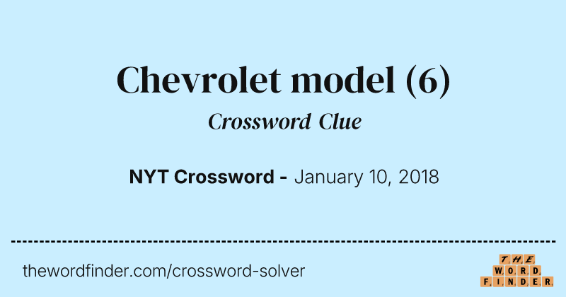 Chevrolet model crossword clue image
