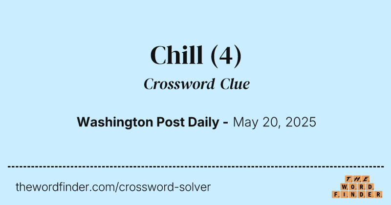 Chill crossword clue image