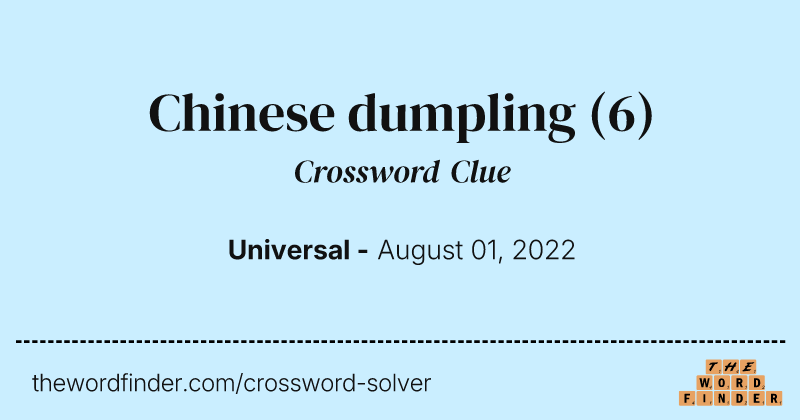 Chinese dumpling crossword clue image