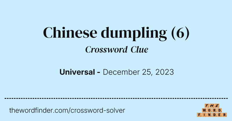 Chinese dumpling crossword clue image