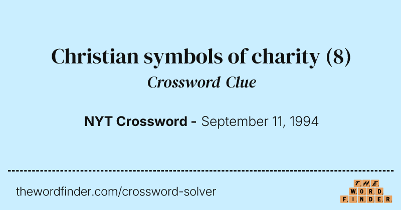 Christian symbols of charity crossword clue image