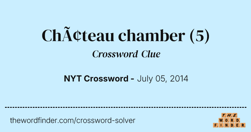 Château chamber crossword clue image