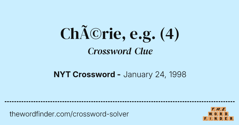 Chérie, e.g. crossword clue image