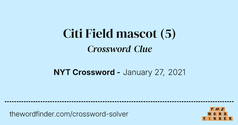 Citi Field mascot crossword clue image