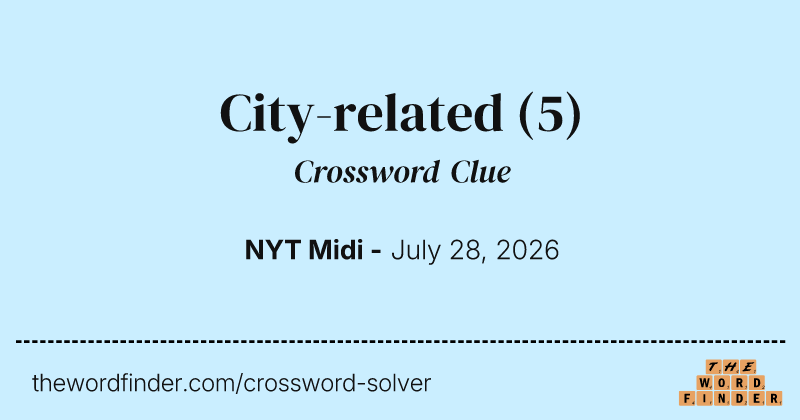 City-related crossword clue image