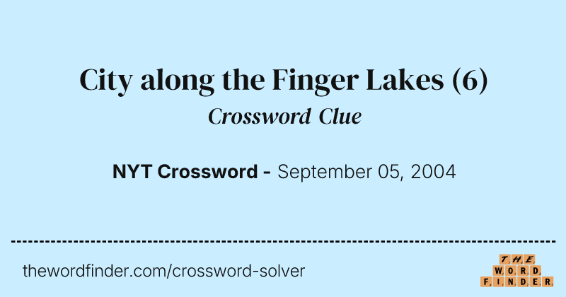 City along the Finger Lakes crossword clue image