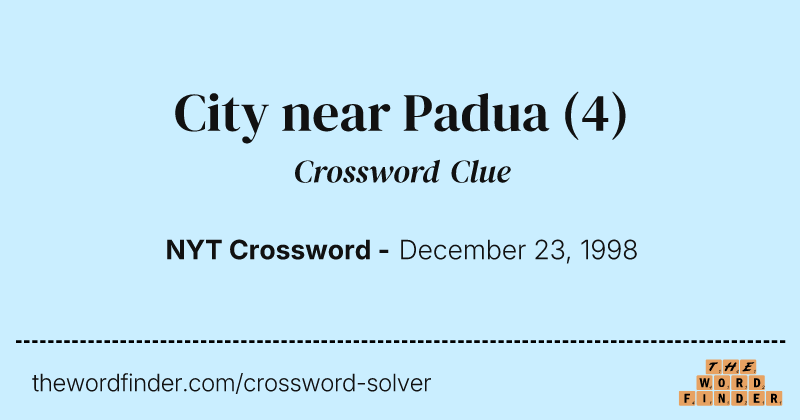 City near Padua crossword clue image