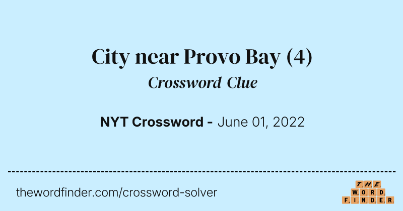 City near Provo Bay crossword clue image