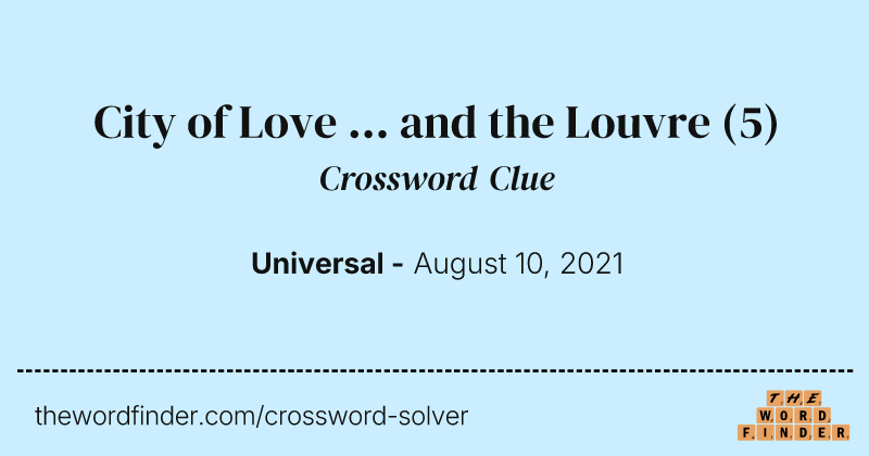 City of Love ... and the Louvre crossword clue image