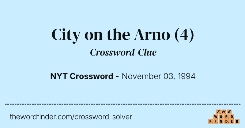 City on the Arno crossword clue image