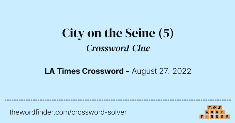 City on the Seine crossword clue image