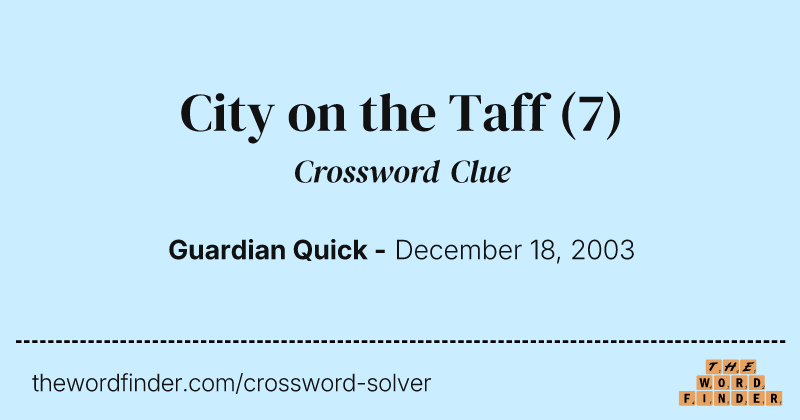 City on the Taff crossword clue image
