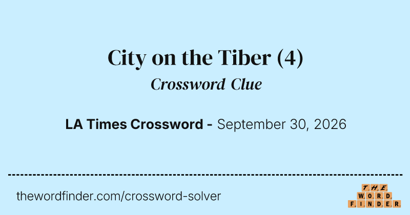 City on the Tiber crossword clue image
