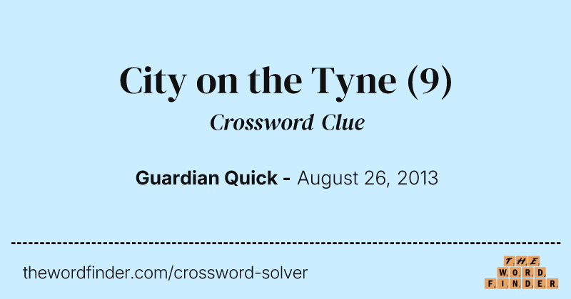 City on the Tyne crossword clue image