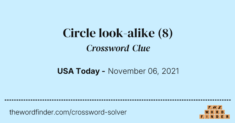 Circle look-alike crossword clue image