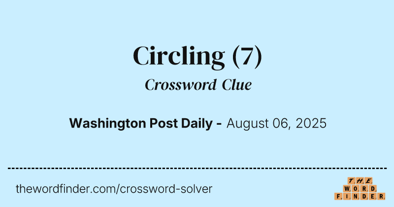 Circling crossword clue image