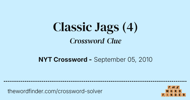 Classic Jags crossword clue image