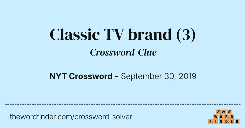 Classic TV brand crossword clue image