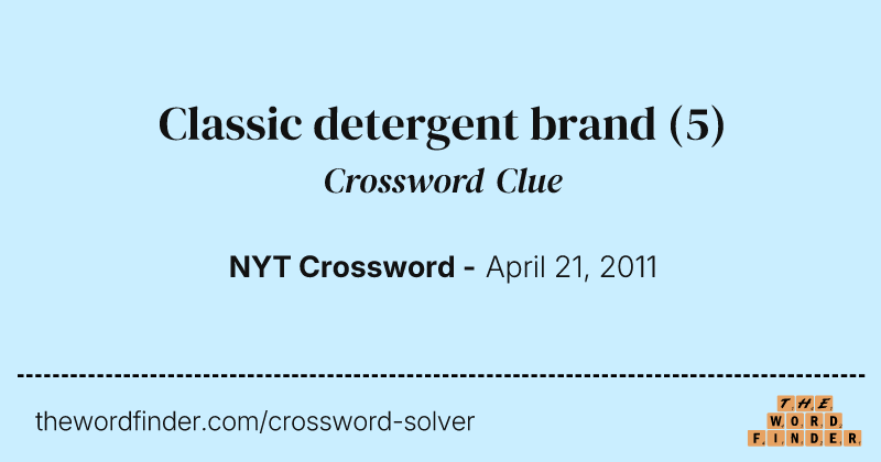 Classic detergent brand crossword clue image