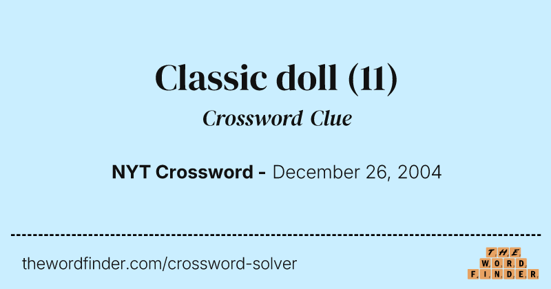 Classic doll crossword clue image