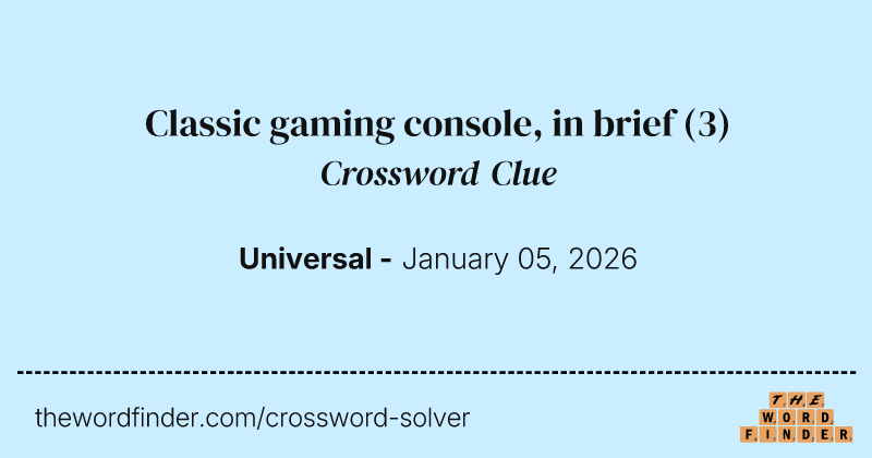 Classic gaming console, in brief crossword clue image
