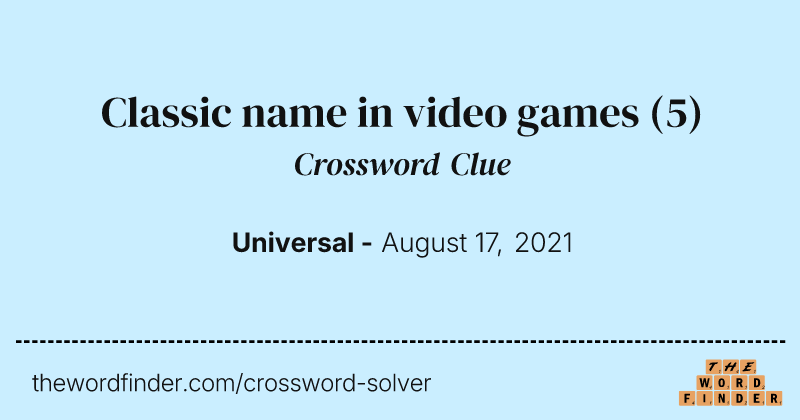 Classic name in video games crossword clue image