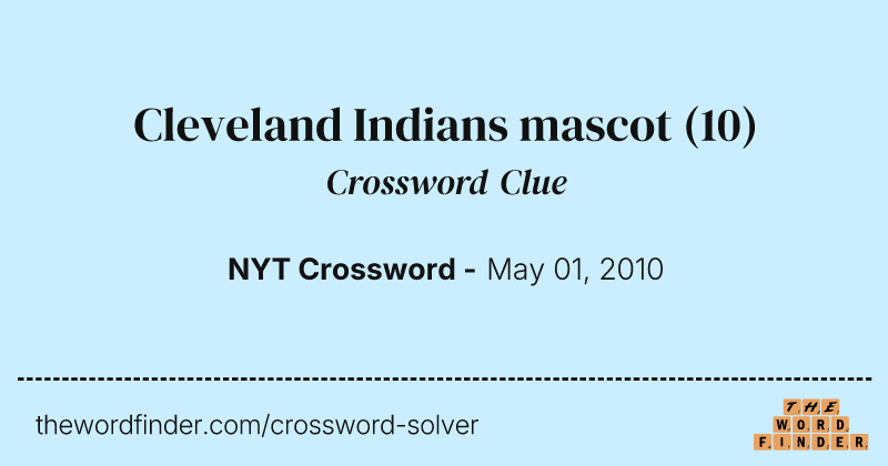 Cleveland Indians mascot crossword clue image