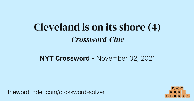 Cleveland is on its shore crossword clue image