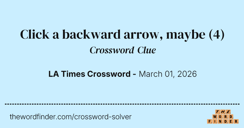 Click a backward arrow, maybe crossword clue image