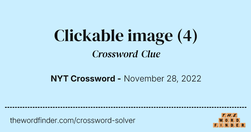 Clickable image crossword clue image