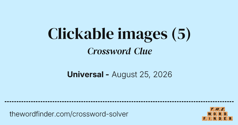 Clickable images crossword clue image