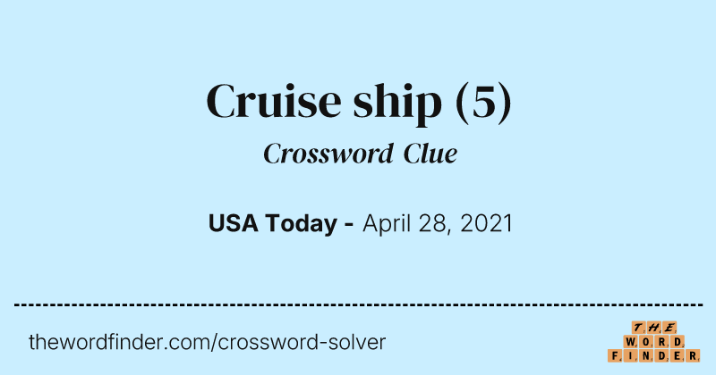 Cruise ship crossword clue image