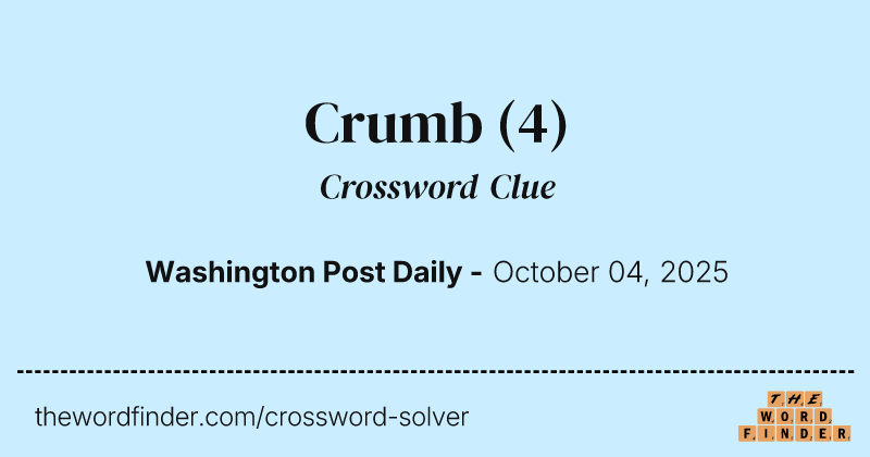 Crumb crossword clue image